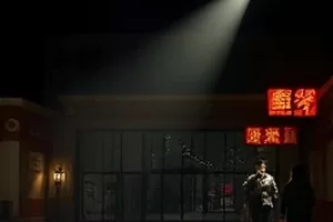 白桦林协议中雪后白桦林与木屋窗户